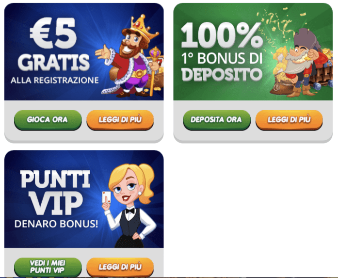 Elenco dei bonus su WinsPark Casino