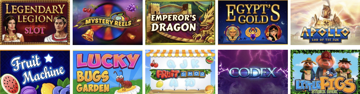 Schermata delle slot video di Winspark